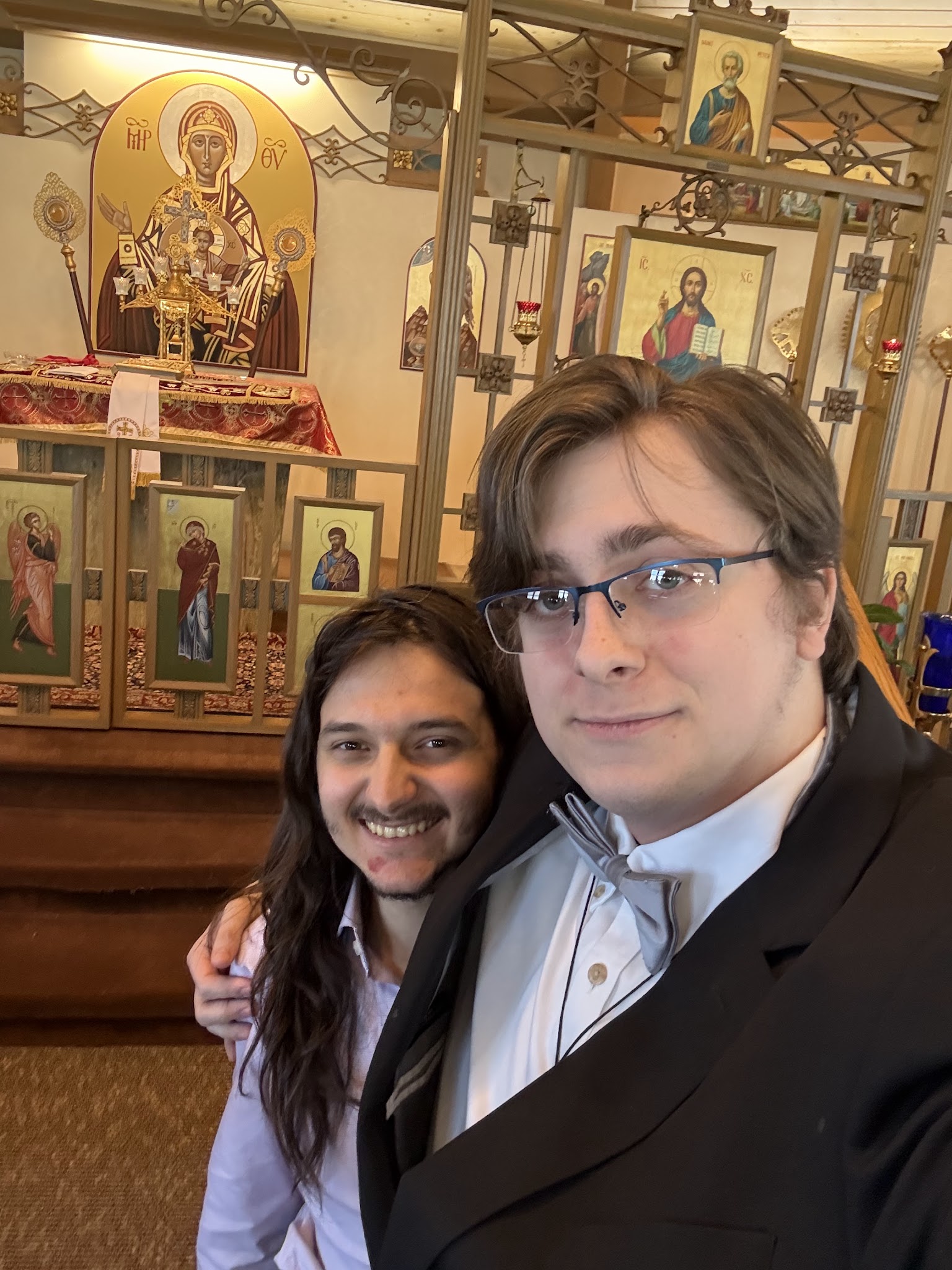 Rembrandt Pearl and Michael Eagan at Baptism
